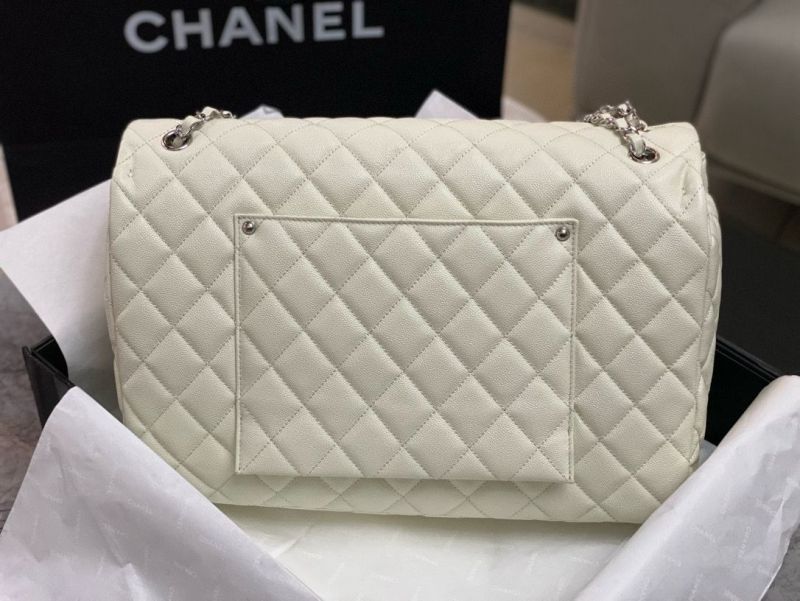 Chanel Jumbo Classic Airport Bag White For Women 38cm/ 15in