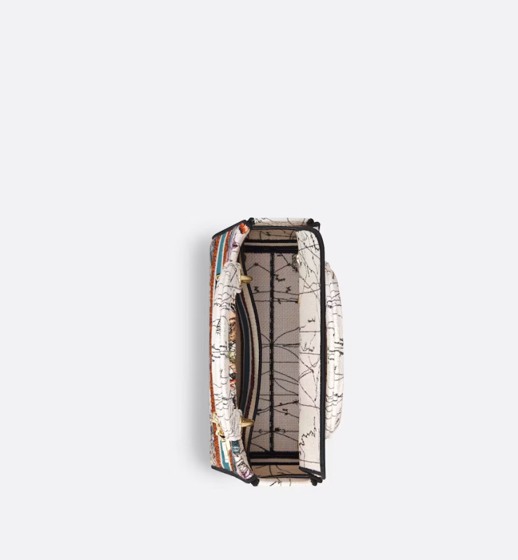Christian Dior Mini Lady D-Lite Latte Multicolor For Women M0565ORHP_M941- 9.5 Inches/ 24 Cm