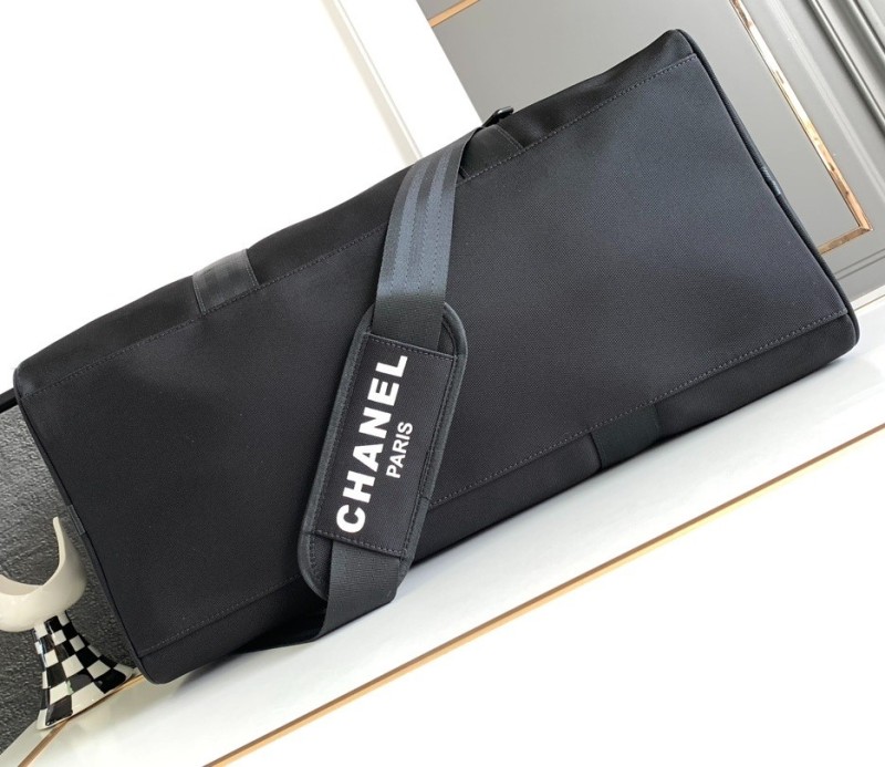 Chanel Novelty Boston Travel Bag Black For Women 17.7in/45cm
