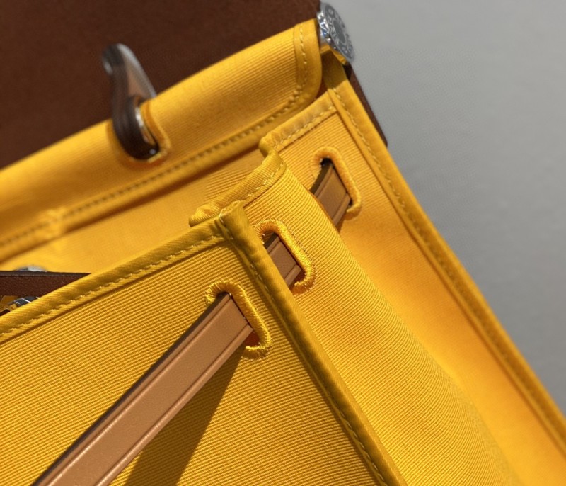 Hermes Herbag Zip Bag Yellow, Silver Toned Hardware Bag For Women, Women’s Handbags, Shoulder Bags 12.2in/31cm