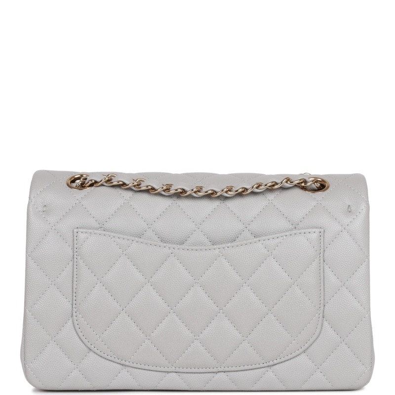 [True-to-ORIGINAL] Chanel Small Classic Double Flap Grey For Women 9in/23cm