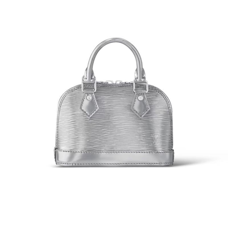Louis Vuitton Nano Alma Silver Bag For Women M82682- 7.1 Inches / 18 cm