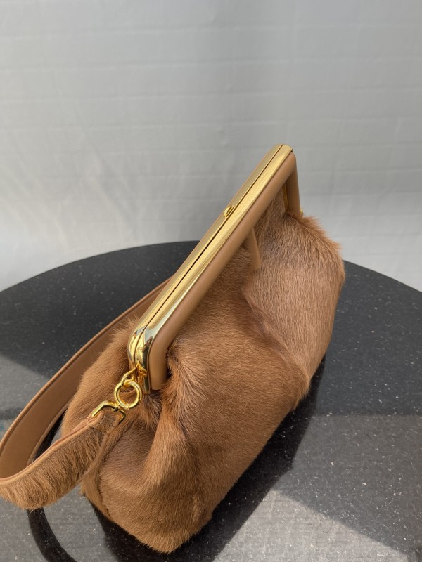 Fendi First Medium Brown Fox Fur Bag For Woman 32.5cm/13in