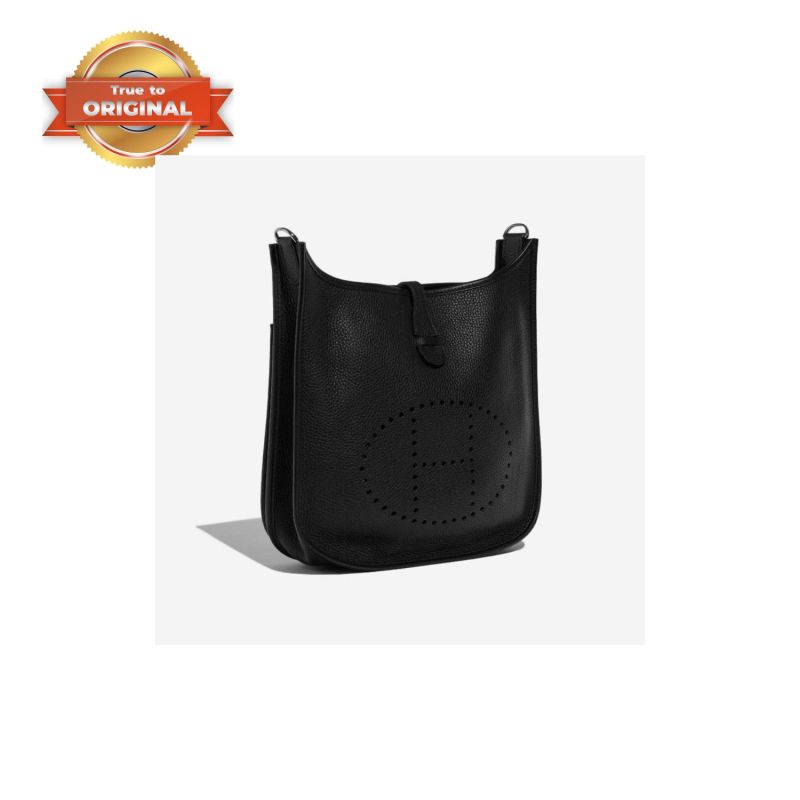 [True-to-ORIGINAL] Hermes Evelyne III 29 Bag Black With Silver-Toned Hardware For Women, Women’s Shoulder And Crossbody Bags 11.4in/29cm H056277CK89