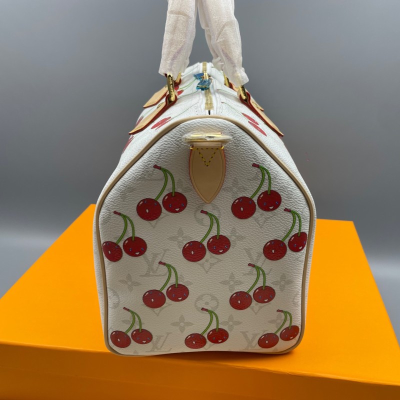 [True-to-ORIGINAL] Louis Vuitton LV x TM Speedy Soft Bandoulière 30 White For Women 11.8in/30cm M14238
