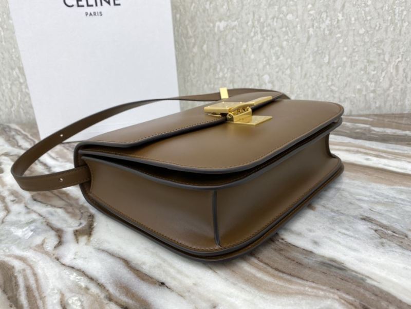 Celine Teen Classic Bag In Box Black/Brown/Red/Burgundy/Green/Dark Red For Women‎ 7in/18.5cm 192523DLS.38NO