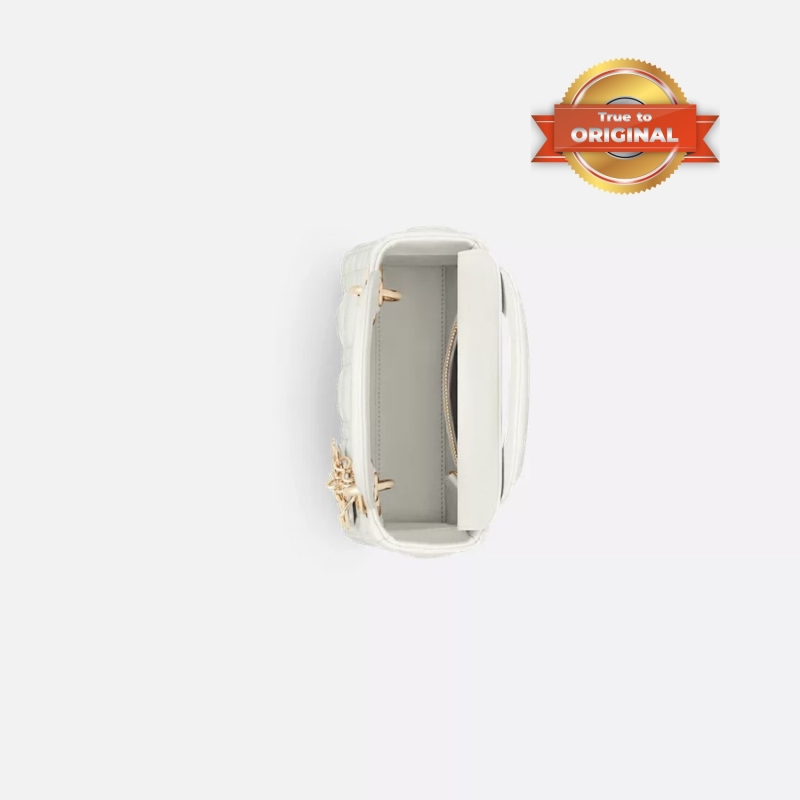 [True-to-ORIGINAL] Christian Dior Mini Lady Dior Bag Latte For Women 17cm/6.5in M0505ONGE_M030
