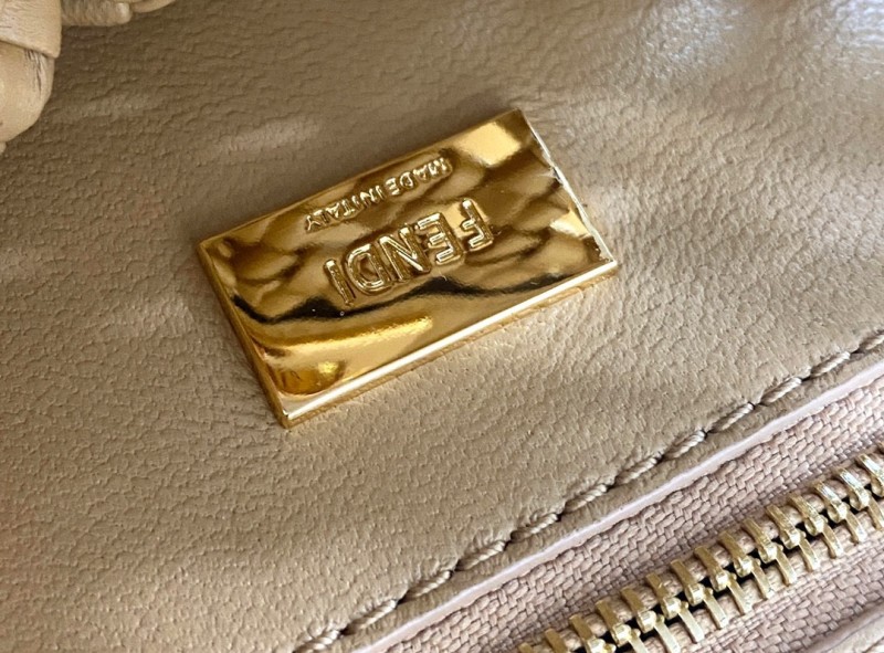 Fendi Peekaboo Mini Light Brown Braided Bag For Woman 18cm/7in