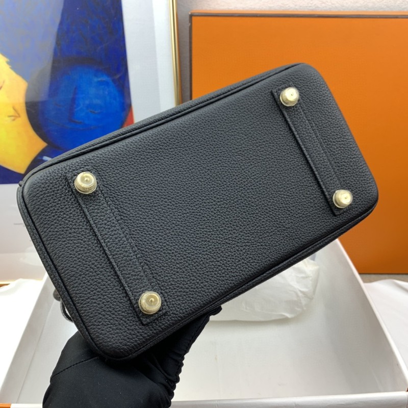 Hermes Birkin Nata Togo Leather Black For Women Gold Toned Hardware 10in/25cm