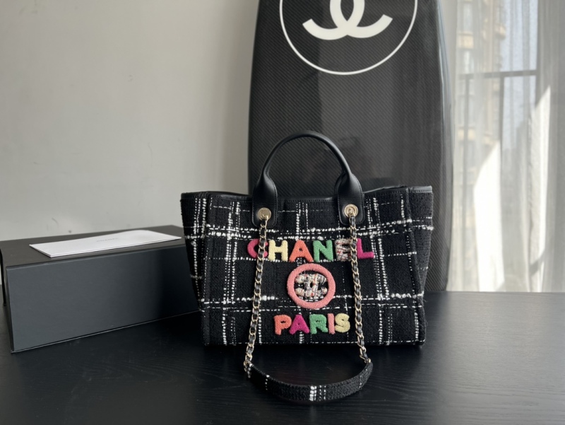 Chanel Large Shopping Bag Black For Women 19.5in/50cm A66941