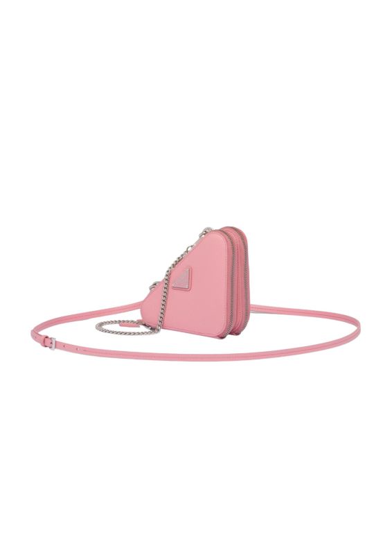 Prada Saffiano Mini Pouch In Pink For Women 5.9in/ 15cm 1NR015_053_F0442