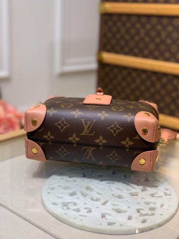 Louis Vuitton Petite Malle Souple Monogram Canvas Pink For Women, Women’s Handbags, Shoulder And Crossbody Bags 7.9in/20cm LV M45531