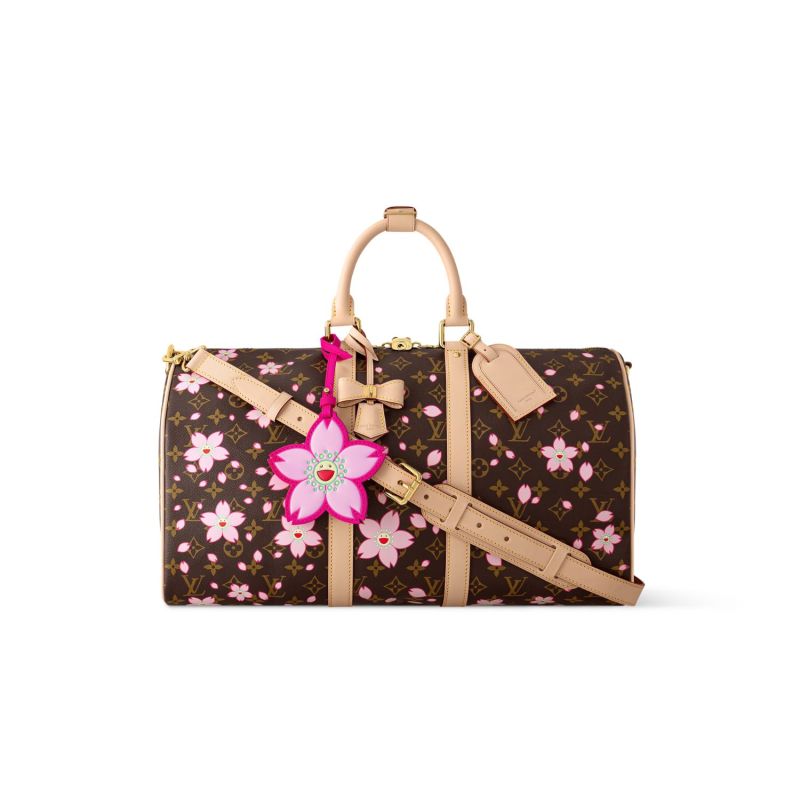 Louis Vuitton LV x Murakami Keepall Bandoulière 45 Sakura Brown 45cm/18in – M13752