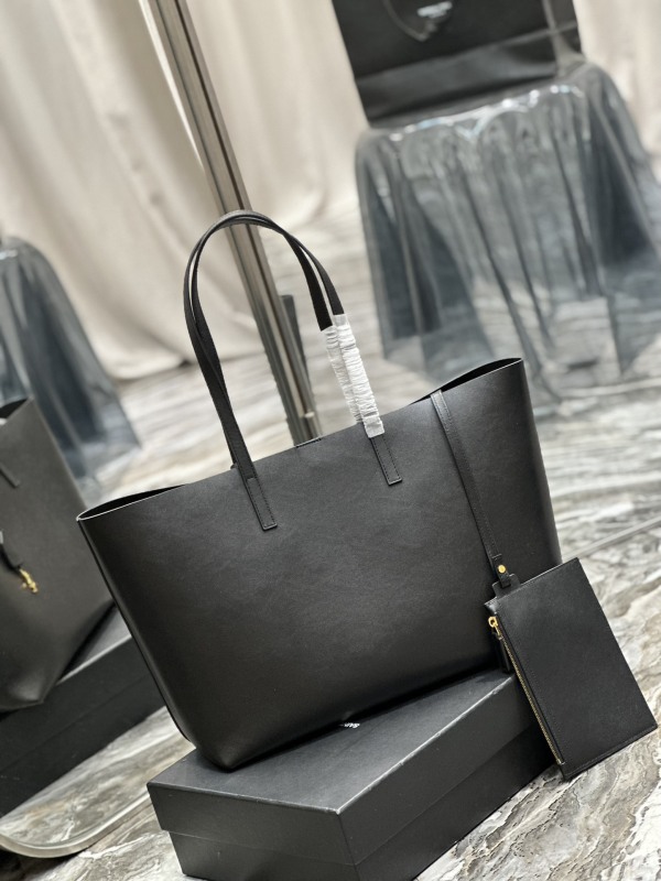 Saint Laurent Ew In Supple Black/Beige For Women‎ 14.5in/37cm 600281CSV0J1000