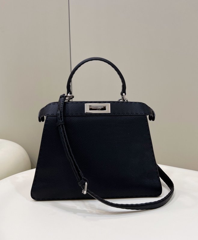 Fendi Peekaboo ISeeU Medium Black For Women, Women’s Handbags, Shoulder Bags 13.1in/33.5cm FF