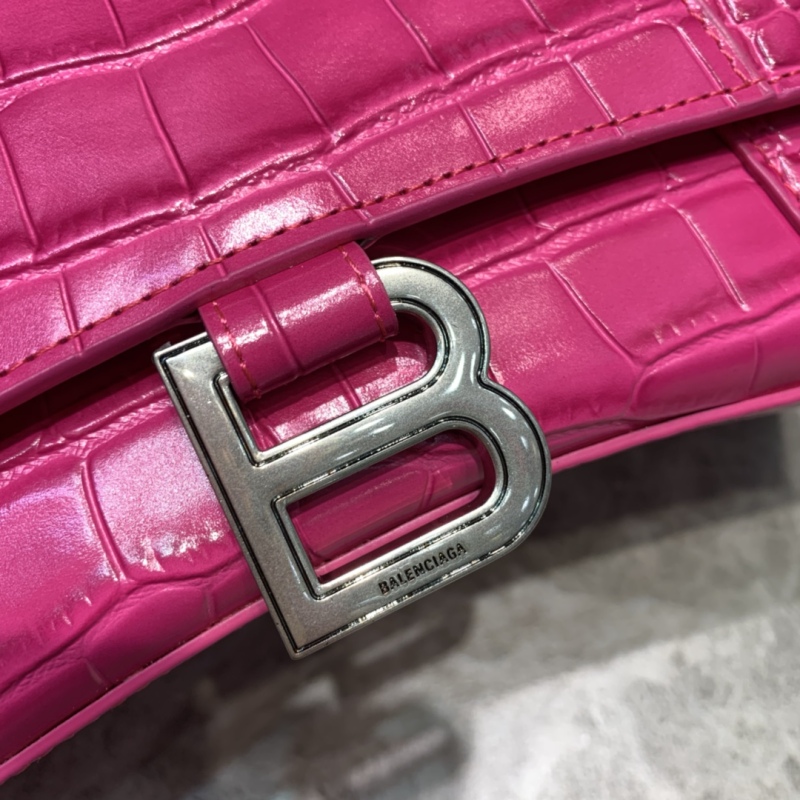 Balenciaga Hourglass Small Handbag In Dark Pink, For Women, Women’s Bags 9in/23cm