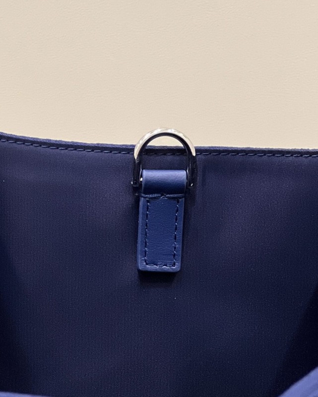 Fendi Sunshine Medium Navy Blue FF fabric shopper Bag For Woman 31cm/12in