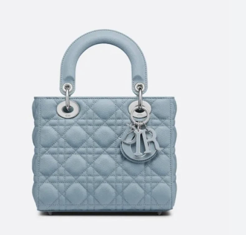 Dior Small Lady Dior Bag Horizon Blue For Women M0531PWGE_M09Z- 20 Cm/ 8 Inches