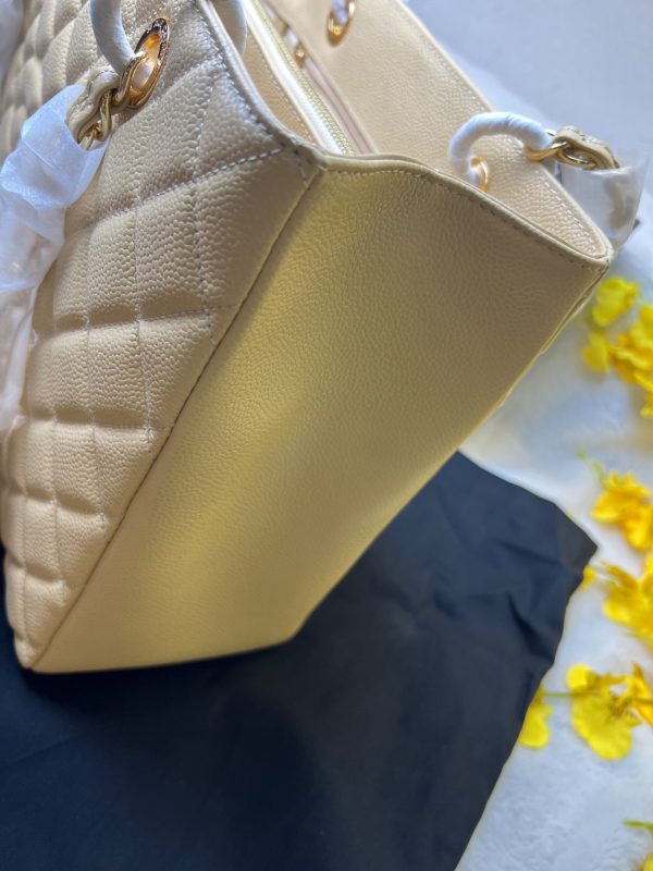 [True-to-ORIGINAL] Chanel Classic Tote Bag Beige For Women 13.3in/34cm