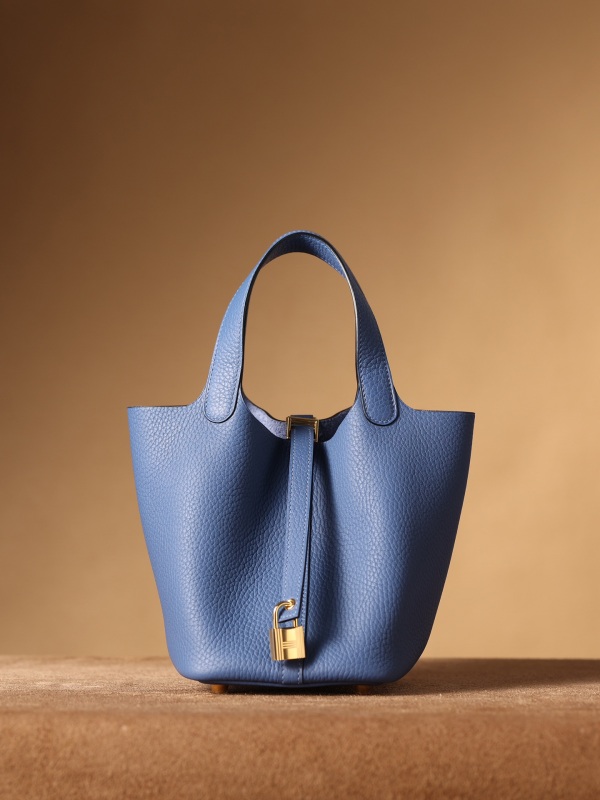 Hermes Picotin Lock 18 Blue Bag For Women, Women’s Handbags 7.1in/18cm