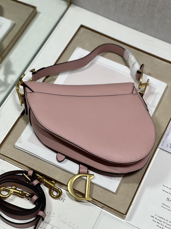 [True-to-ORIGINAL] Christian Saddle Bag With Strap Pink For Women 10in/25.5cm
