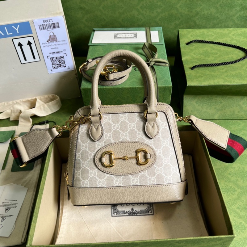 Gucci Horsebit 1955 GG Mini Bag Beige For Women, Women’s Bags 7.9in/20cm GG 677212 UULAG 9682