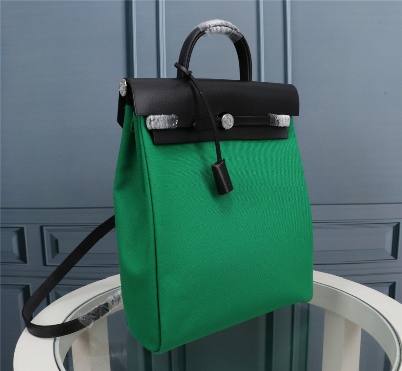 Hermes Buckle Lock Shape Striped Green, Silver Toned Hardware Bag For Women, Women’s Handbags, Shoulder Bags 10.8in/30cm