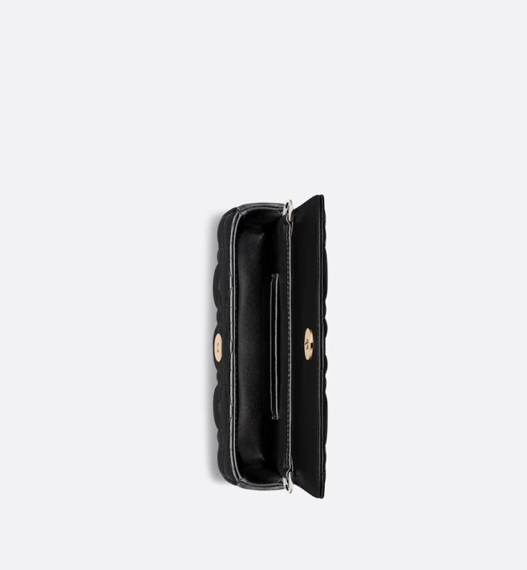 Christian Dior Lady Dior Phone Pouch Black For Women S0977ONMJ_M900- 7.5 Inches/ 18. 5 Cm