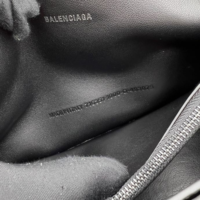 Balenciaga Crush Small Chain Bag Black/Pink/Silver/White For Women‎ 9.8in/24.9cm 716351210J09001