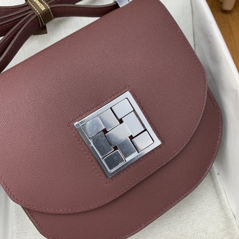 Hermes Mosaique 17 Burgundy, Silver Toned Hardware Bag For Women, Women’s Handbags, Shoulder Bags 6.7in/17cm