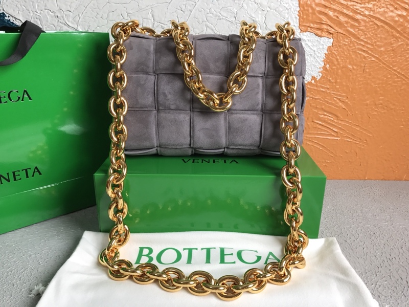 Bottega Veneta Chain Cassette Gray, For Women, Women’s Bags 10.2in/26cm