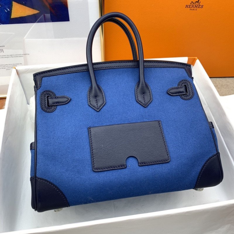 Hermes Birkin Cargo 25 Blue, Silver Toned Hardware Bag For Women, Women’s Handbags, Shoulder Bags 9.8in/25cm