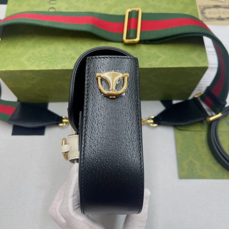 Gucci x Adidas Horsebit 1955 Mini Bag Black For Women, Women’s Bags 8.1in/21cm GG 658574 U3ZDG 8726