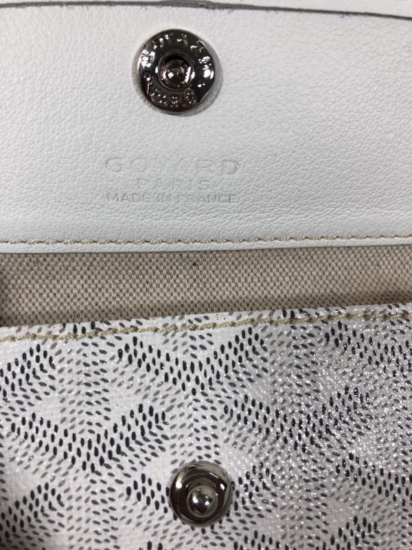 Goyard Anjou PM Bag White/Green/Blue For Women‎ 7.9in/20cm