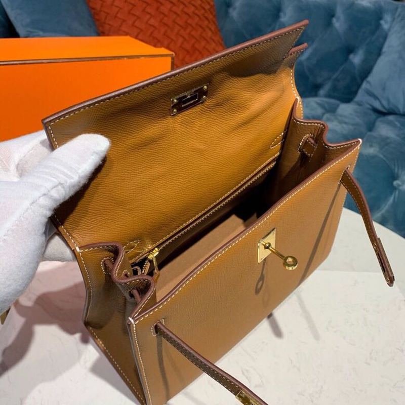 Hermes Kelly Gold For Women Gold Toned Hardware 10in/25cm