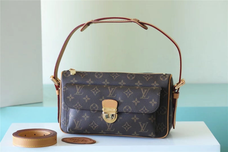 Louis Vuitton Ravello GM Monogram Shoulder Bag Brown For Women 9.8in/25cm