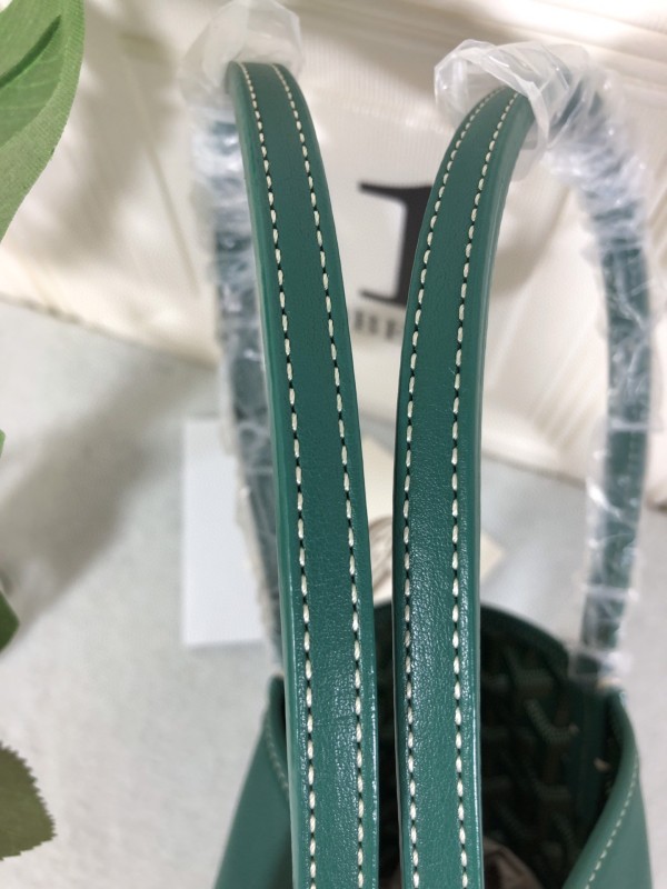 Goyard Anjou PM Bag White/Green/Blue For Women‎ 7.9in/20cm