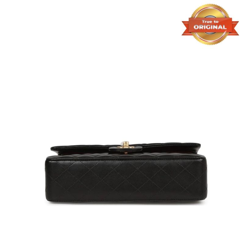 [True-to-ORIGINAL] Chanel Classic Flap Bag Black For Women 10.2in/26cm