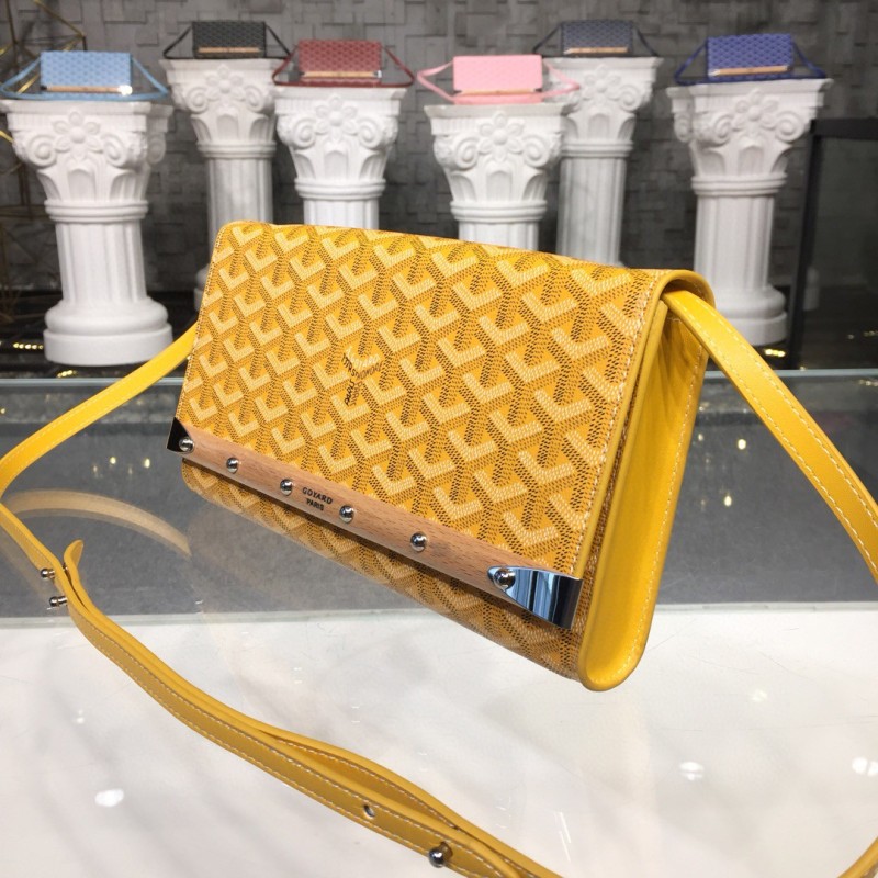 Goyard Monte Carlo PM Clutch Brown/Red/Yellow For Women‎ 9.8in/25cm