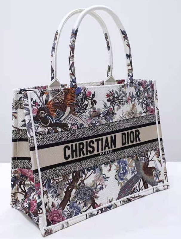 Christian Dior Large Dior Book Tote Latte Multicolor Bag For Women M1286ZRWD_M941- 16.5 Inches/ 42 Cm