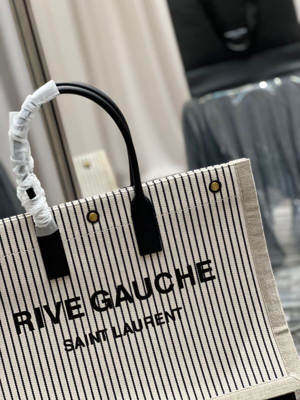 Saint Laurent Rive Gauche Tote Bag White For Women‎ 18.8in/48cm