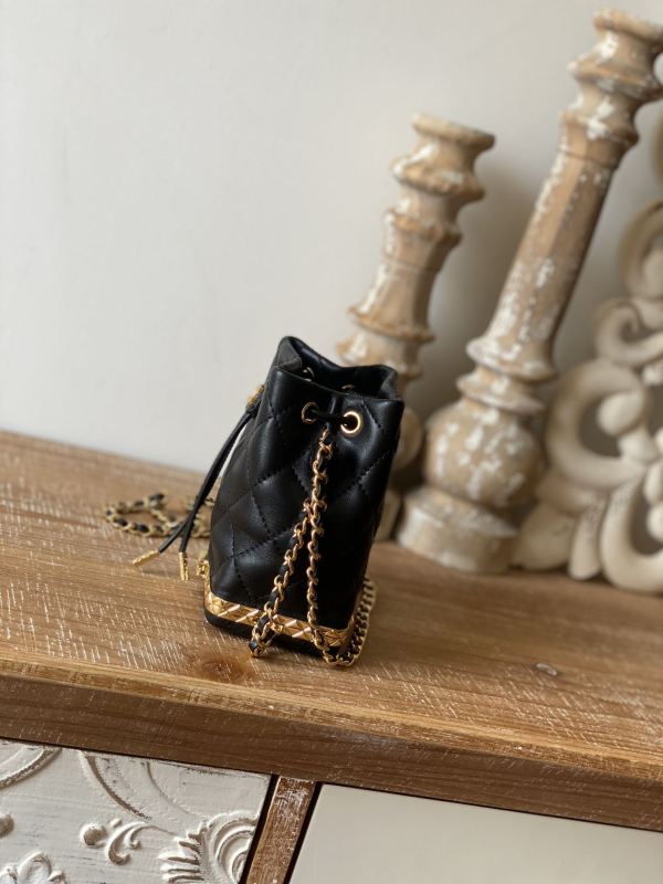 Chanel Chain Bucket Black For Women 5.5 in / 14 cm