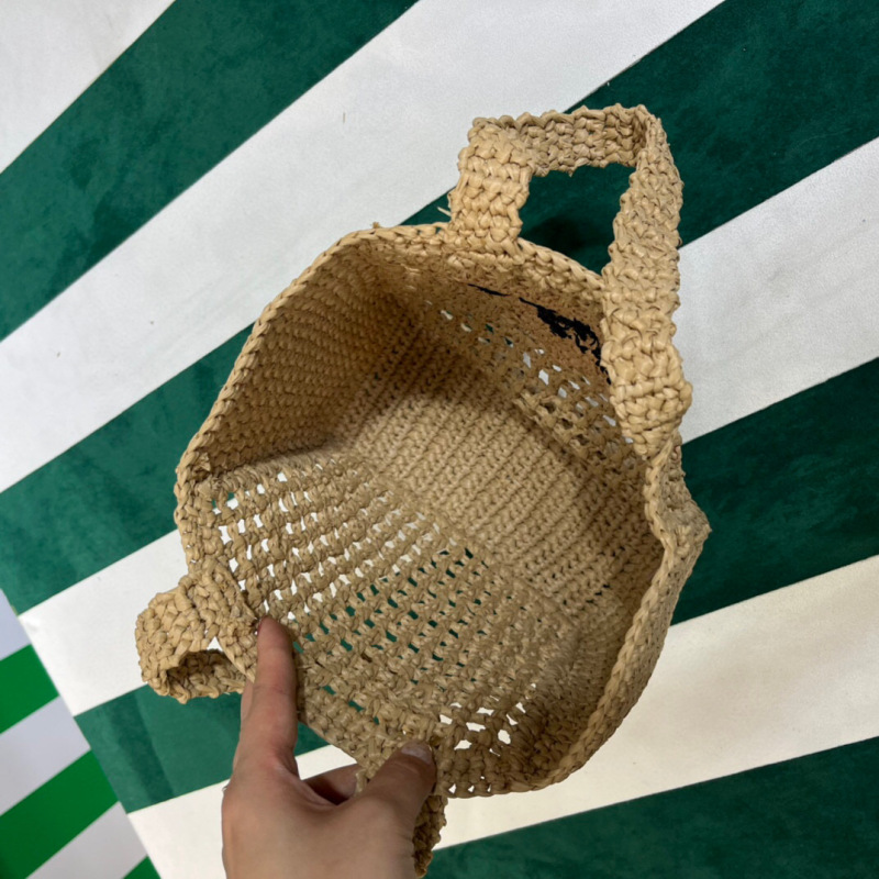 Prada Small Raffia Tote Beige For Women 22cm/ 8.7in 1BG444_2A2T_F0018_V_OOO