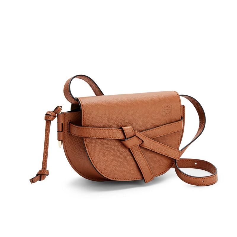 Loewe Mini Gate Dual Bag Brown For Women 8.3in / 21cm