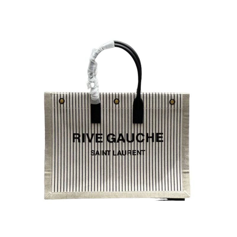Saint Laurent Rive Gauche Tote Bag White For Women‎ 18.8in/48cm