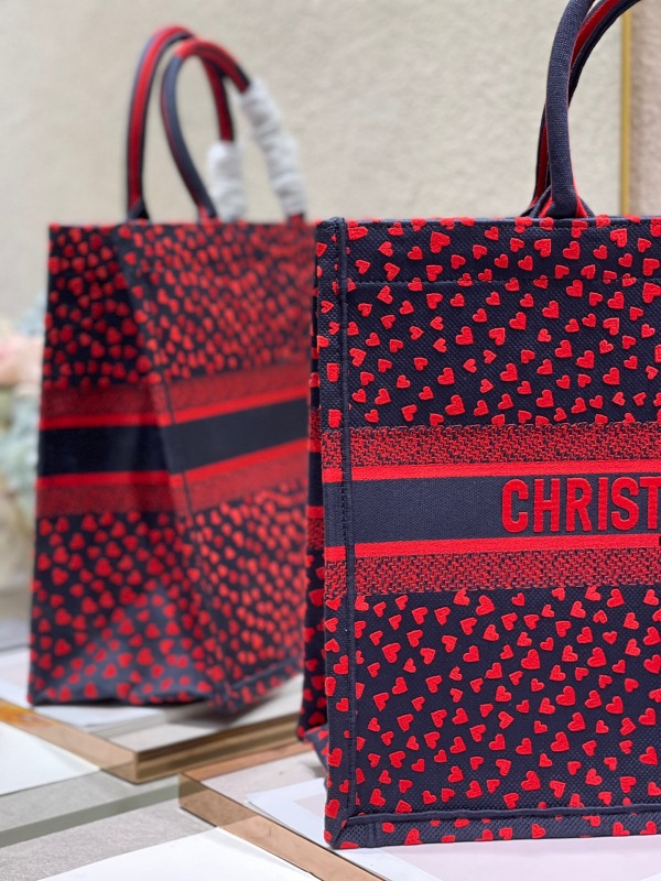 Christian Dior Large Dior Book Tote Crimson Multicolor, For Women, Women’s Handbags 16.5in/42cm CD