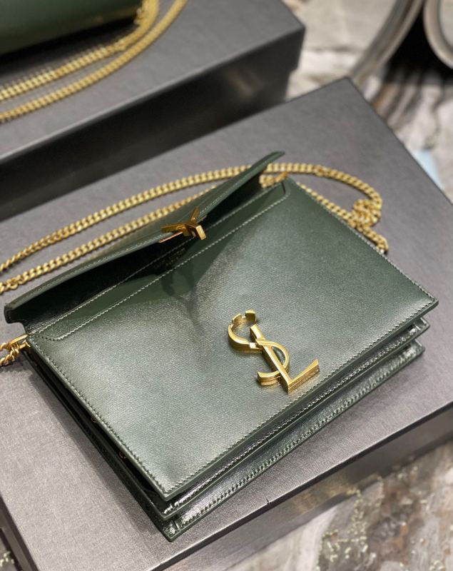 Saint Laurent Cassandra Medium Chain Bag Black/White/Red/Green/Burgundy For Women‎ 8.6in/22cm
