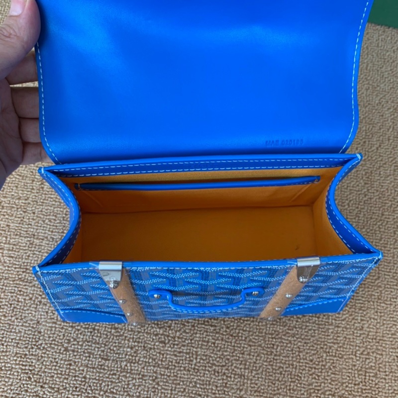Goyard Saigon Structure Mini Bag Blue For Women‎ 7.9in/20cm SAIGOBMINTY10CL10P