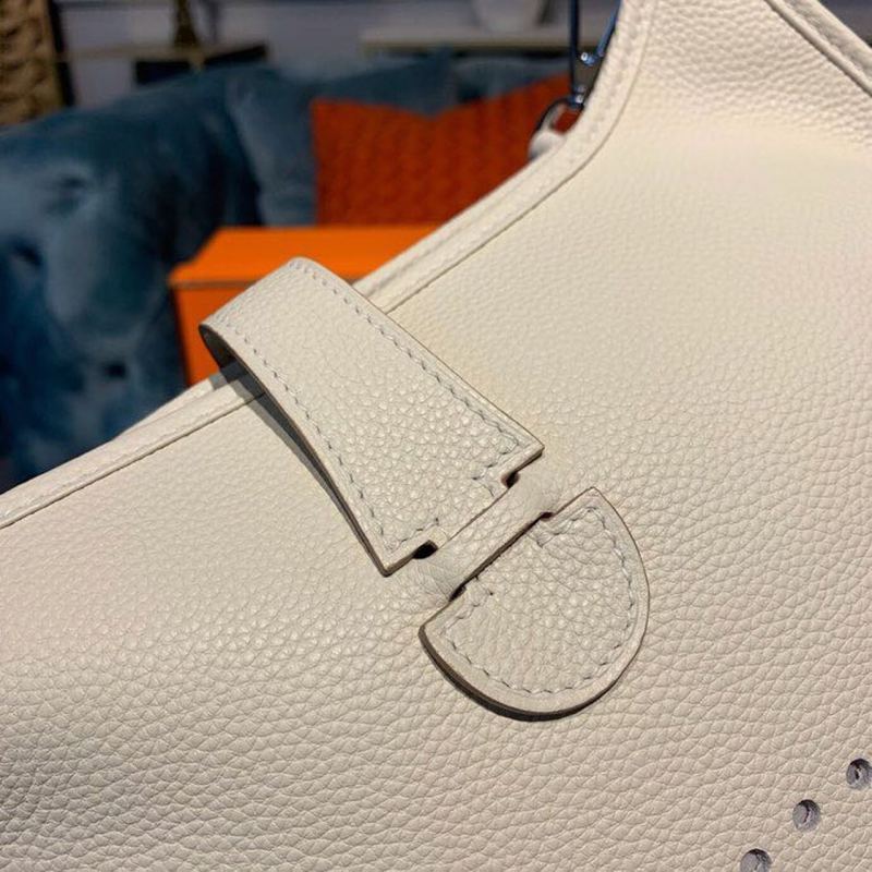 Hermes Evelyne III GM Bag White For Women 11.4in/29cm