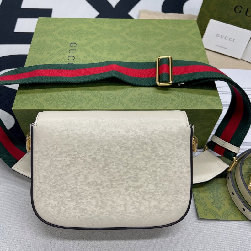 Gucci Horsebit 1955 Mini Bag White For Women, Women’s Bags 8in/21cm GG 658574 18YSG 9068